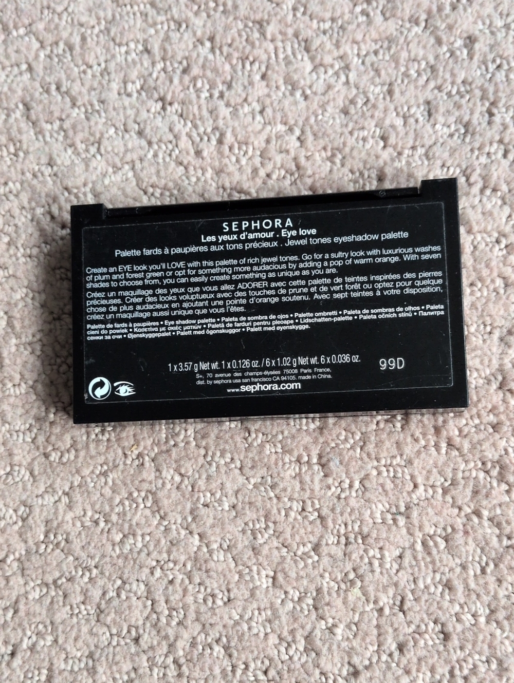 Free Sephora “Eye Love” Eyeshadow Palette Jewel Tones - Picture 3 of 3